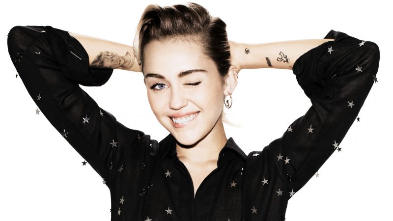 Miley Cyrus, American singer, White background, 5K, Wallpaper