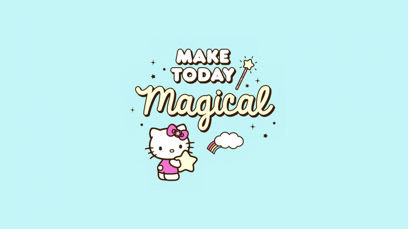 Make today Magical, Hello Kitty background, Motivational quotes, Wallpaper