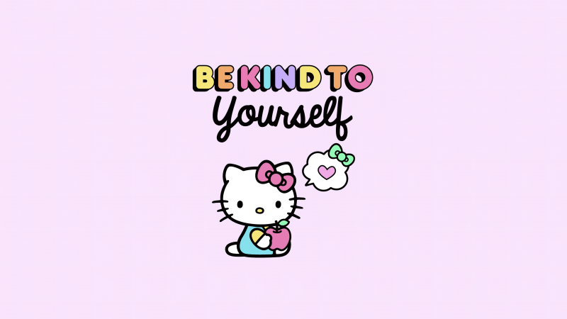 Be kind yourself, Hello Kitty background, Girly backgrounds, Wallpaper