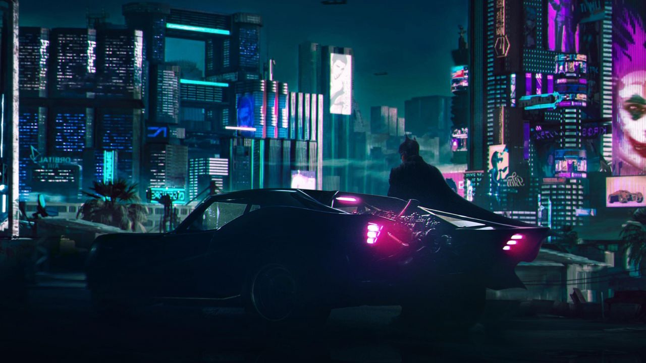 Batman Wallpaper 4K, Batmobile, Cyberpunk, Graphics CGI, #1028