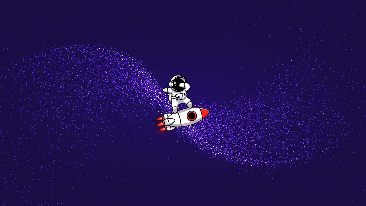 Astronaut Wallpaper 4K, Rocket, Surreal