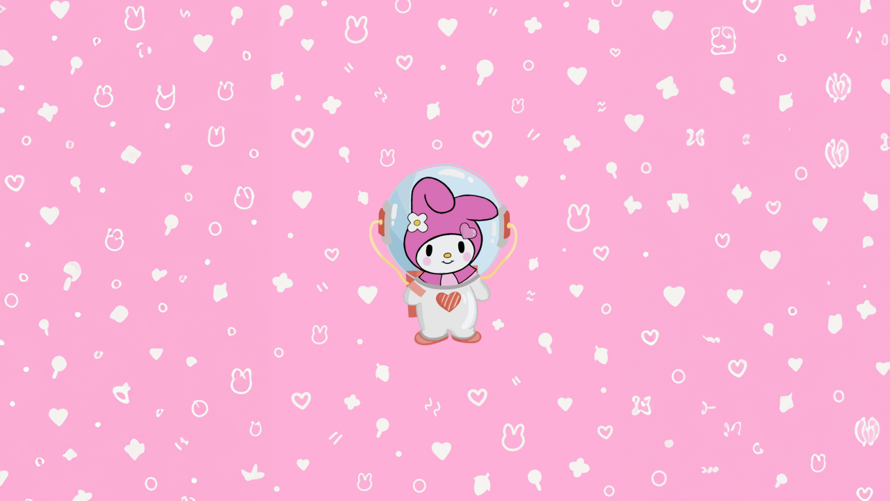 My Melody Wallpaper 4K, 5K, Pink background, Sanrio