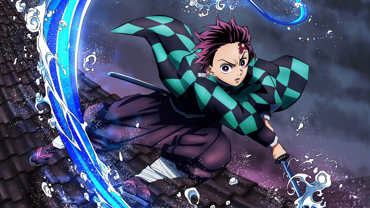 Tanjiro Kamado water breathing form 4K Wallpaper