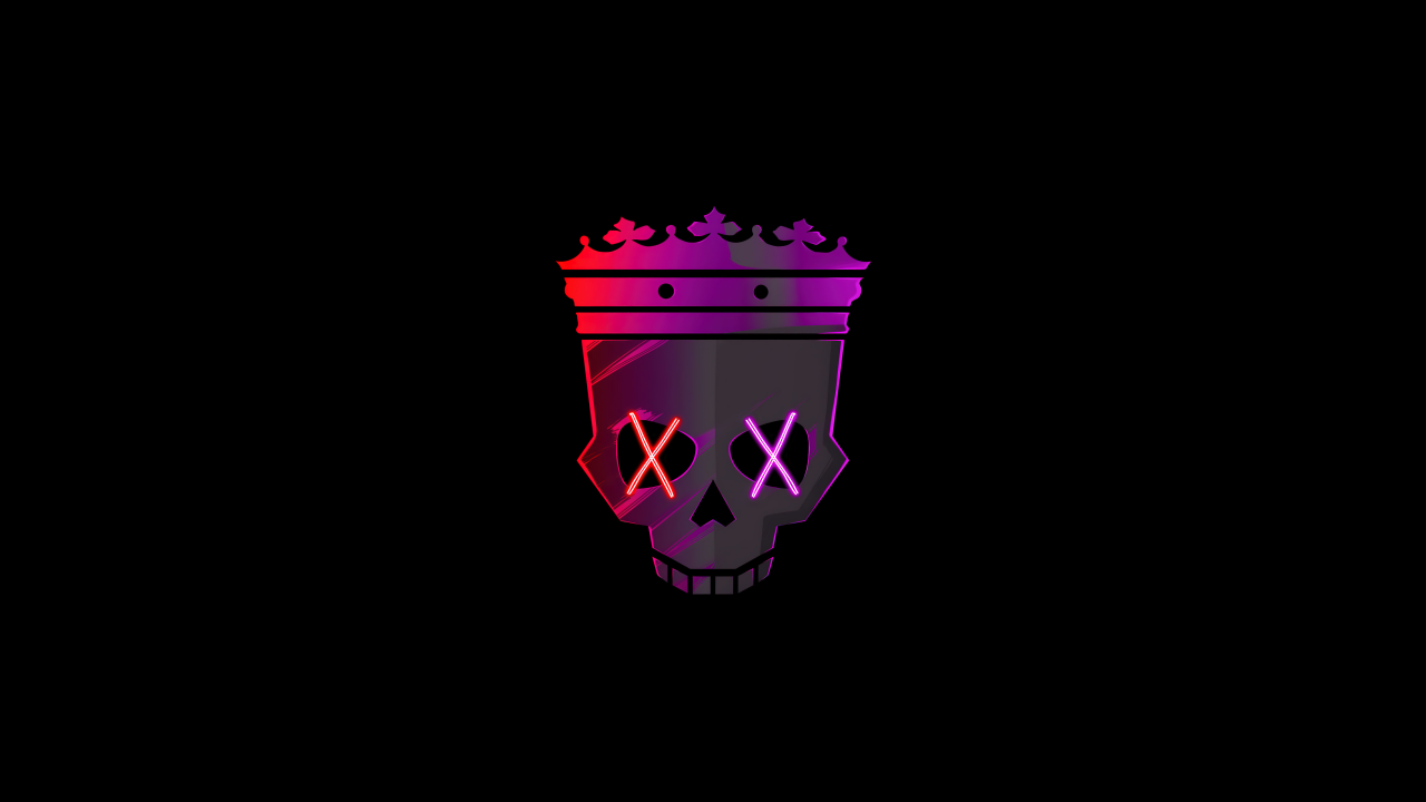 skull neon crown