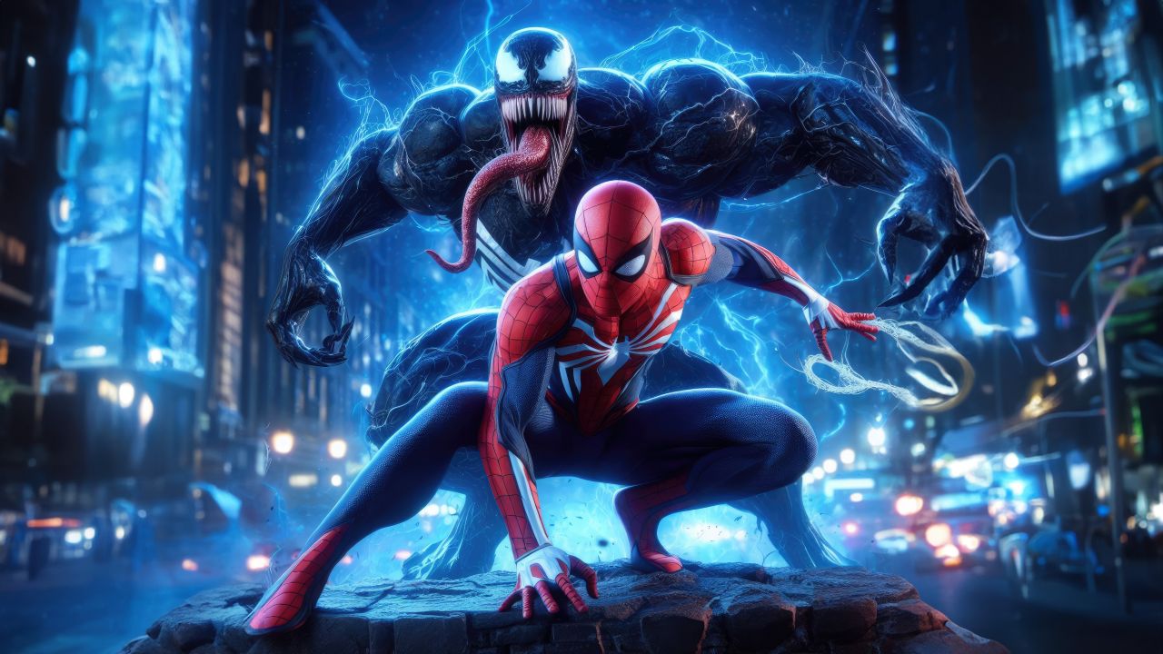 Venom Vs Spider-Man Concept Art 5K Wallpaper