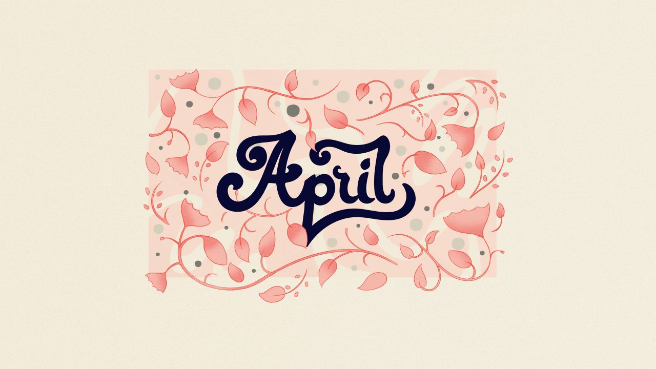 april month illustration