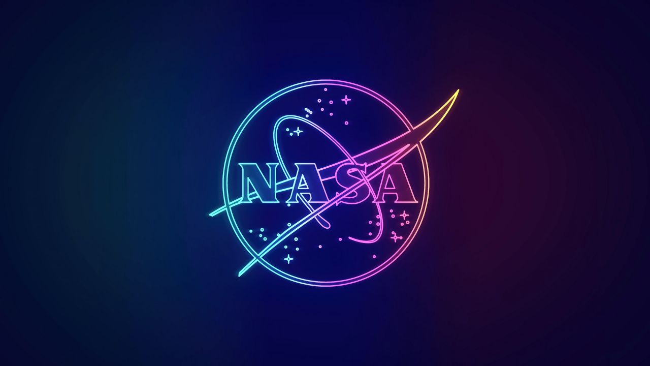 nasa neon logo dark