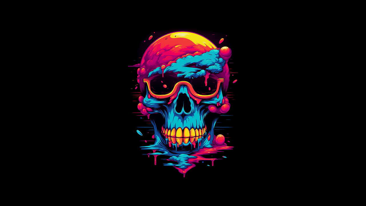 colorful skull ai
