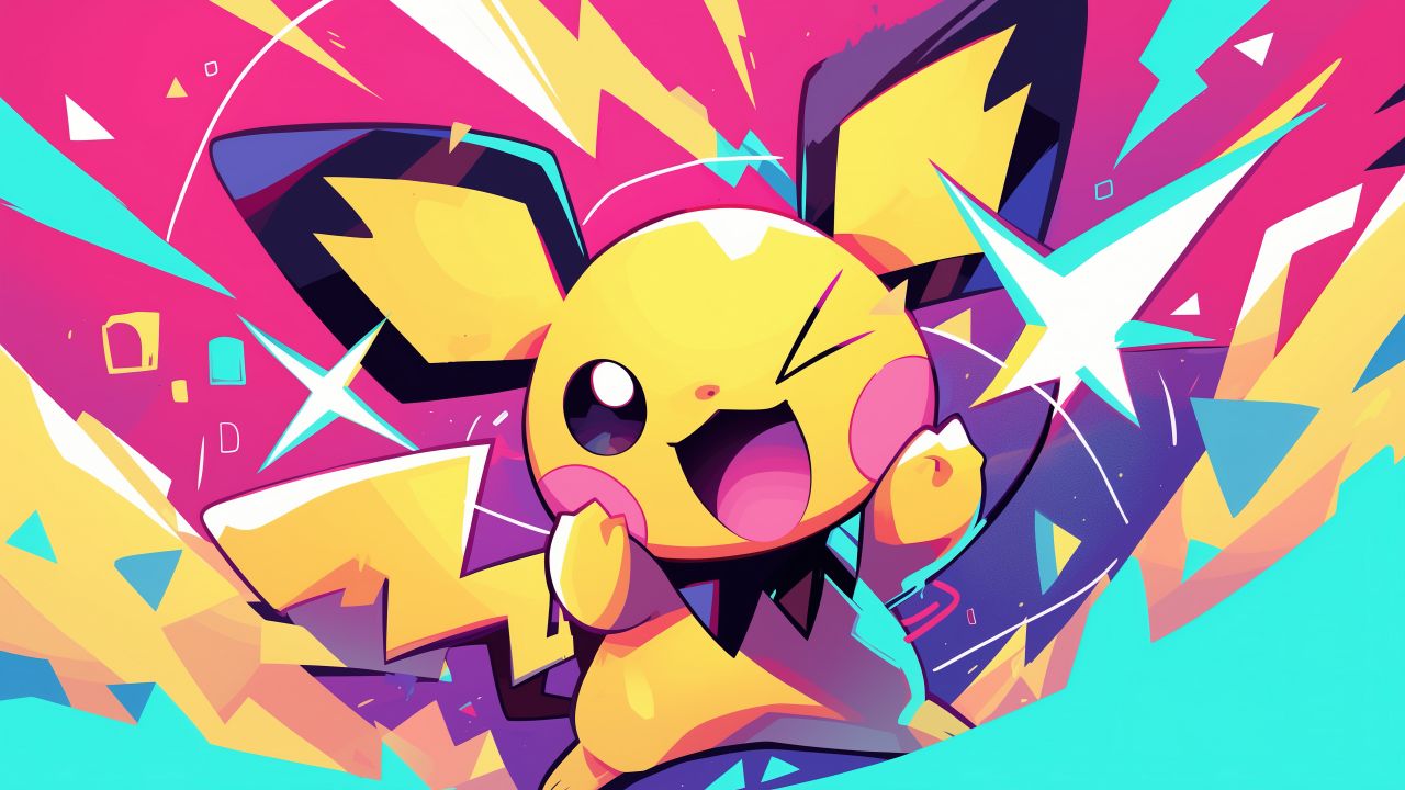 pichu pokemon 5k ai art