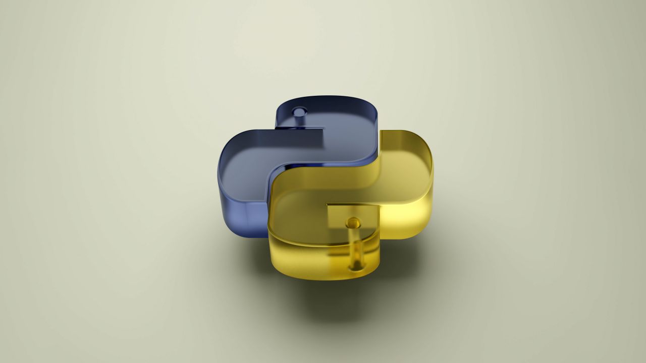 Python Programming language Logo 5K Wallpaper