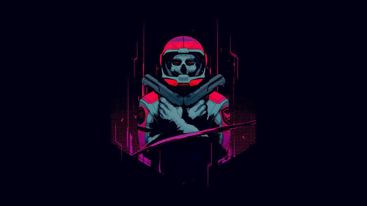 cyberpunk skull