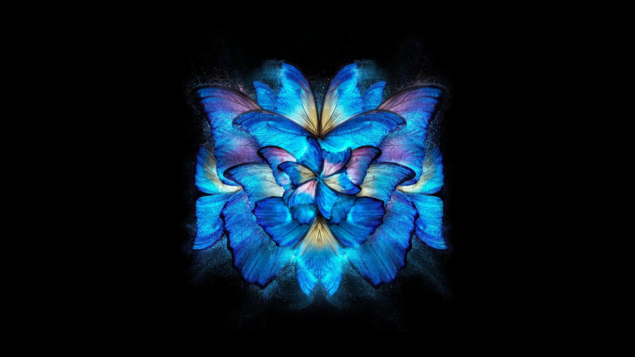 blue abstract black