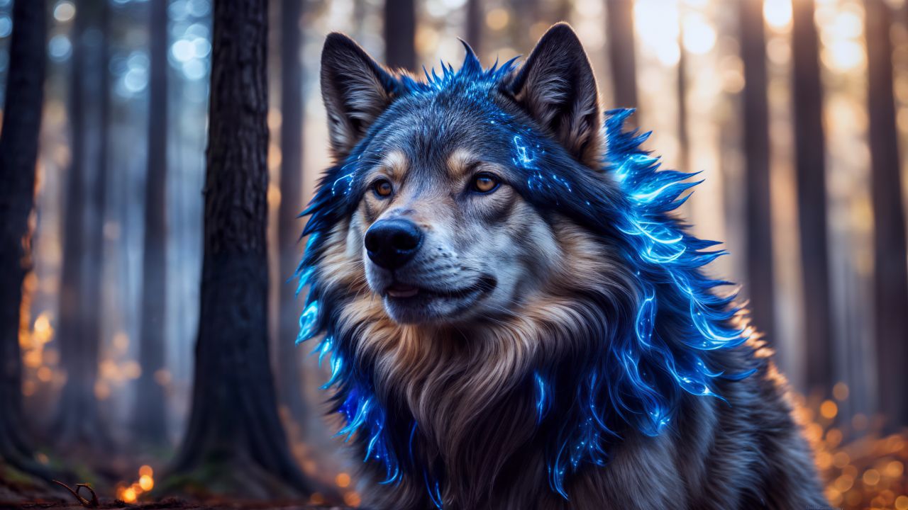 wolfdog ai art mystical