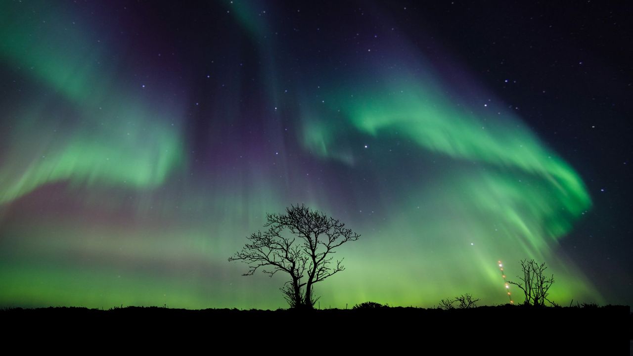 aurora borealis northern lights night 5k