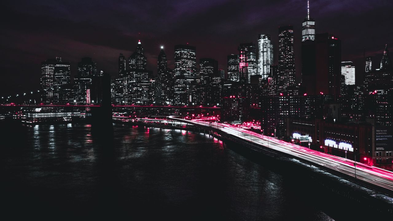 New York City Wallpaper 4K, Manhattan, Traffic lights