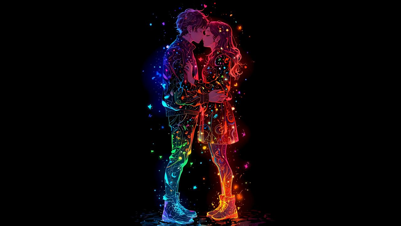 kissing couple