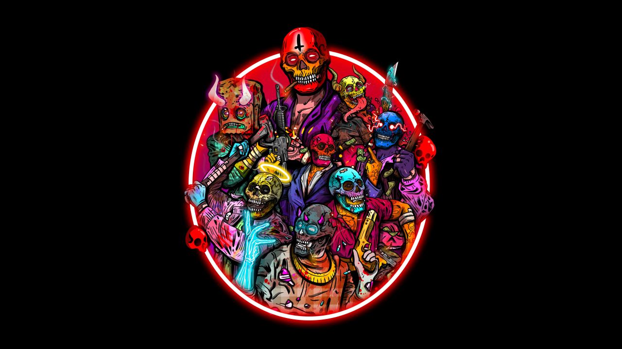 skulls psychedelic