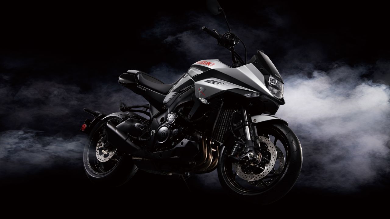 Suzuki GSX-S1000S Katana 4K Wallpaper, Black background, Smoke, 5K, 8K ...