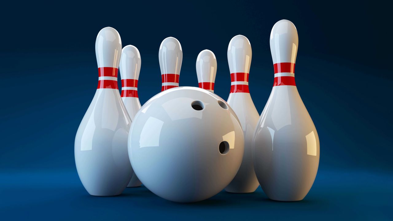 white bowling pins