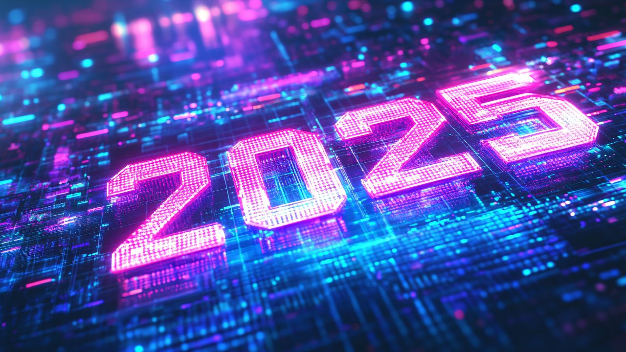 2025 new year neon