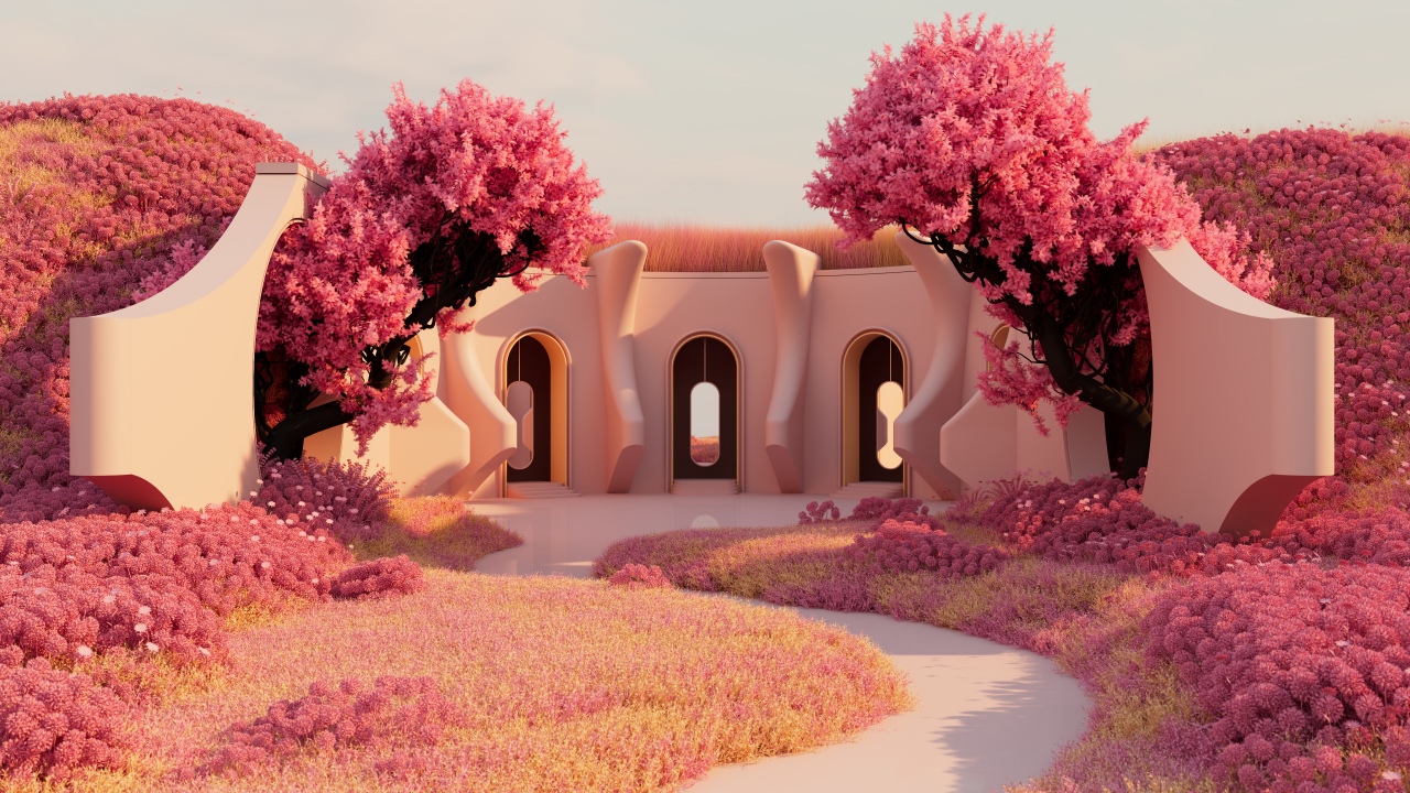 pinkish red outdoor