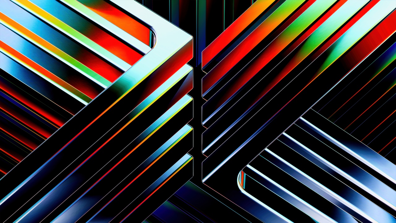 vibrant neon lines