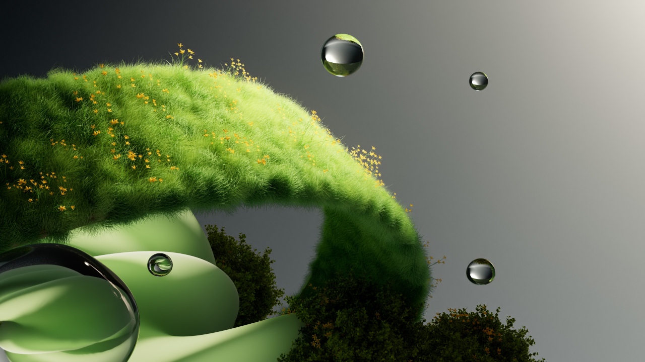 organic green grass
