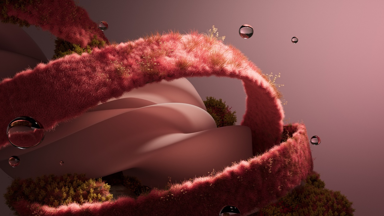 organic pink grass