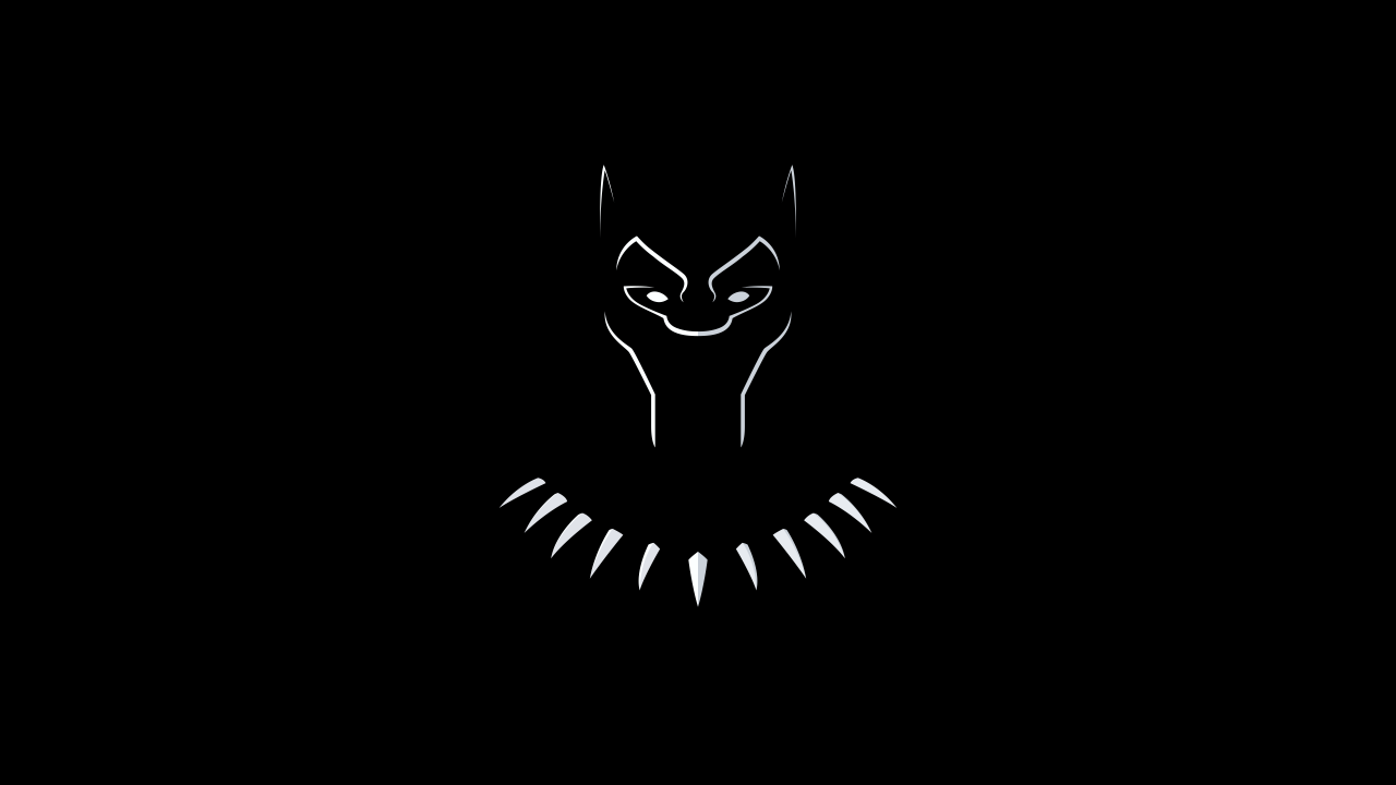 Black Panther Wallpaper 4K, Minimalist, Black background