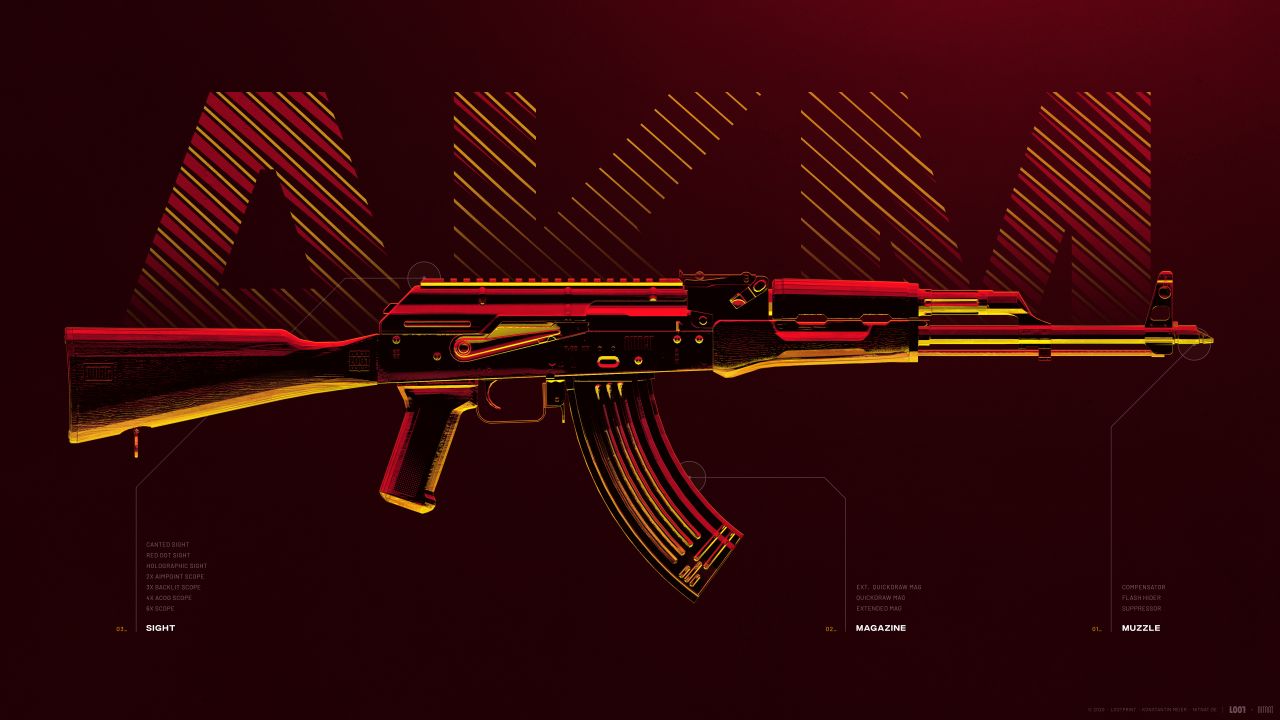 AKM 4K Wallpaper Assault rifle PUBG MOBILE 