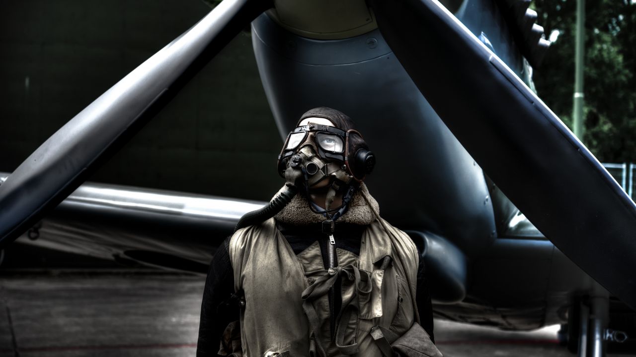 Pilot Wallpaper 4K, Fighter aircraft, Flight, Mask, Aviation, People, #3513