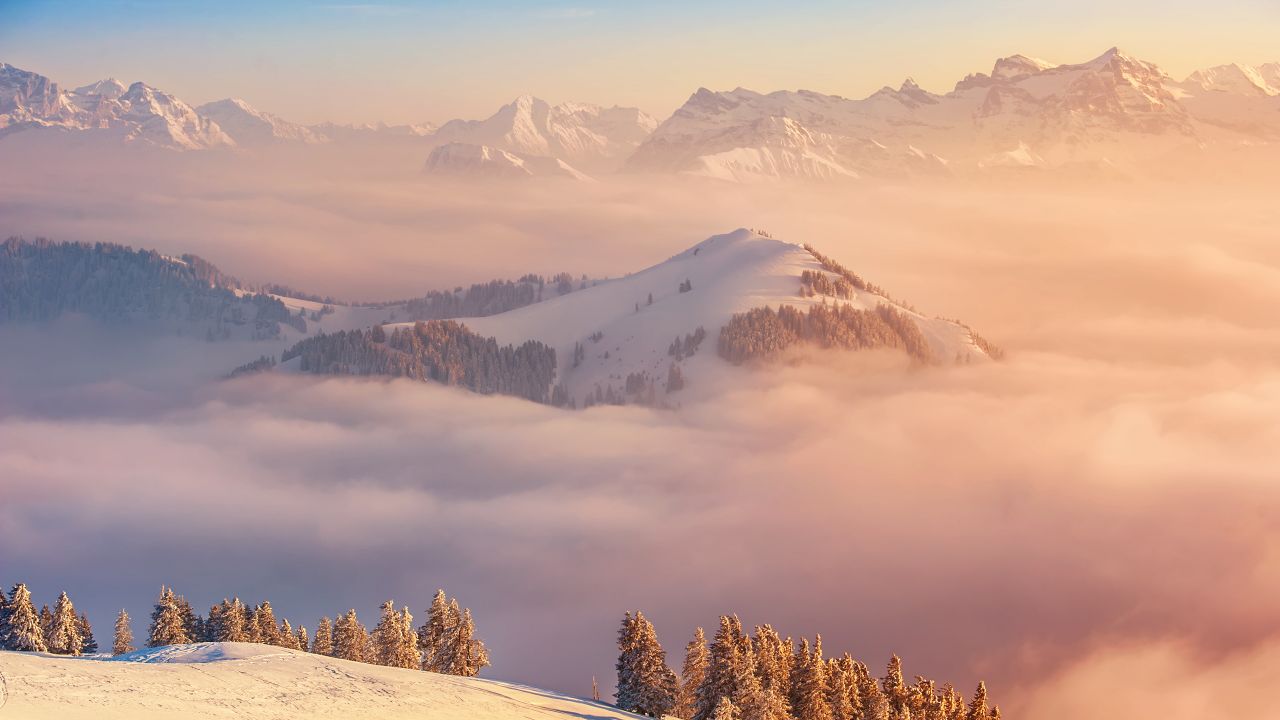 Rigi Kulm Wallpaper 4k, Mount Rigi, Mountain Range