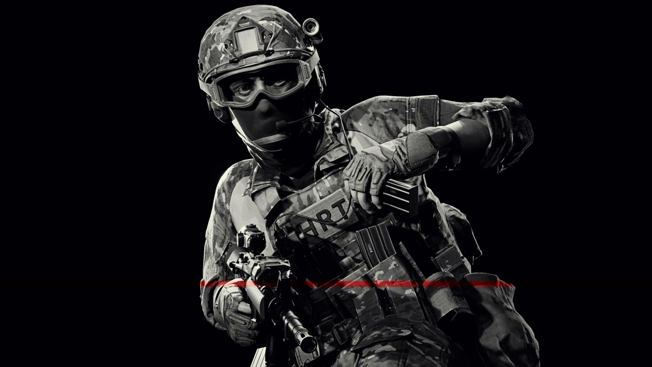 ready or not swat fbi police black background 5k