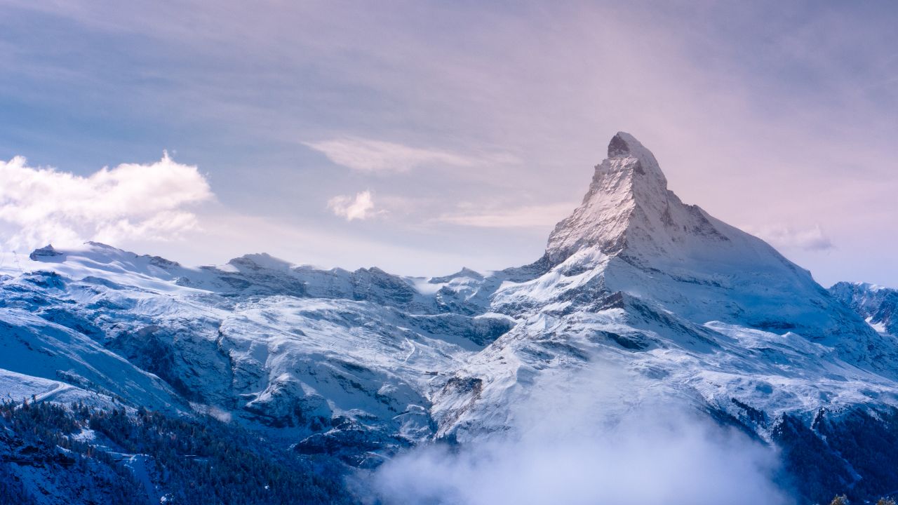 Matterhorn Wallpaper 4K, Switzerland, Italy, Snow covered