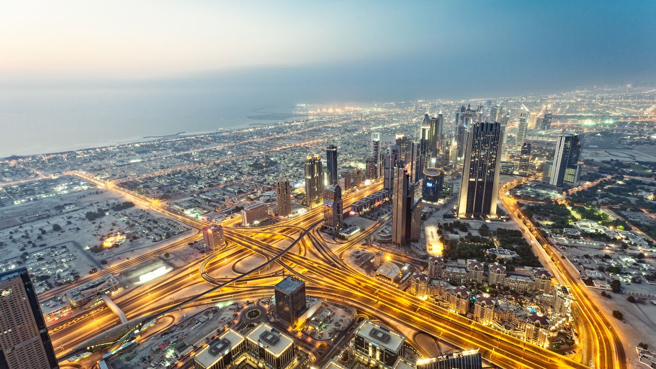 Dubai City Wallpaper 4K, Aerial view, Cityscape, City lights, World, #4364