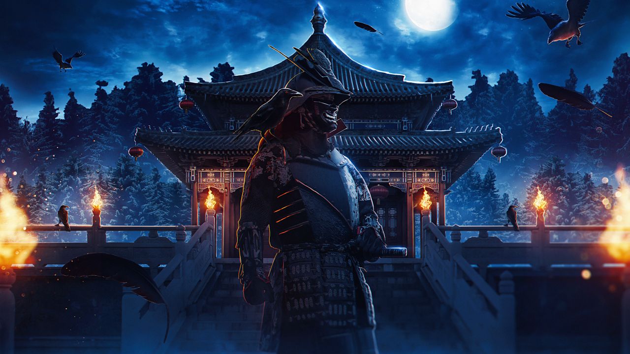 Samurai Wallpaper 4K, Bushido, Warrior, Japan, Middle Ages, Graphics