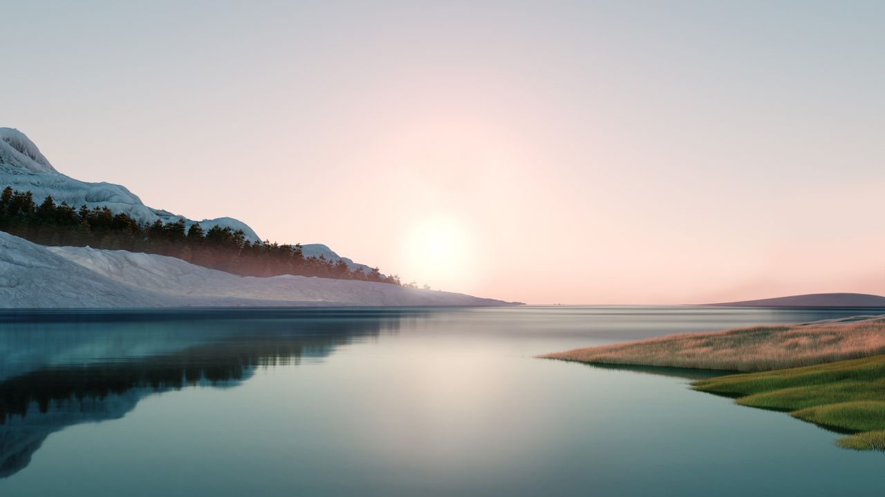 Windows 11 Wallpaper 4K, Scenery, Landscape, Sunrise