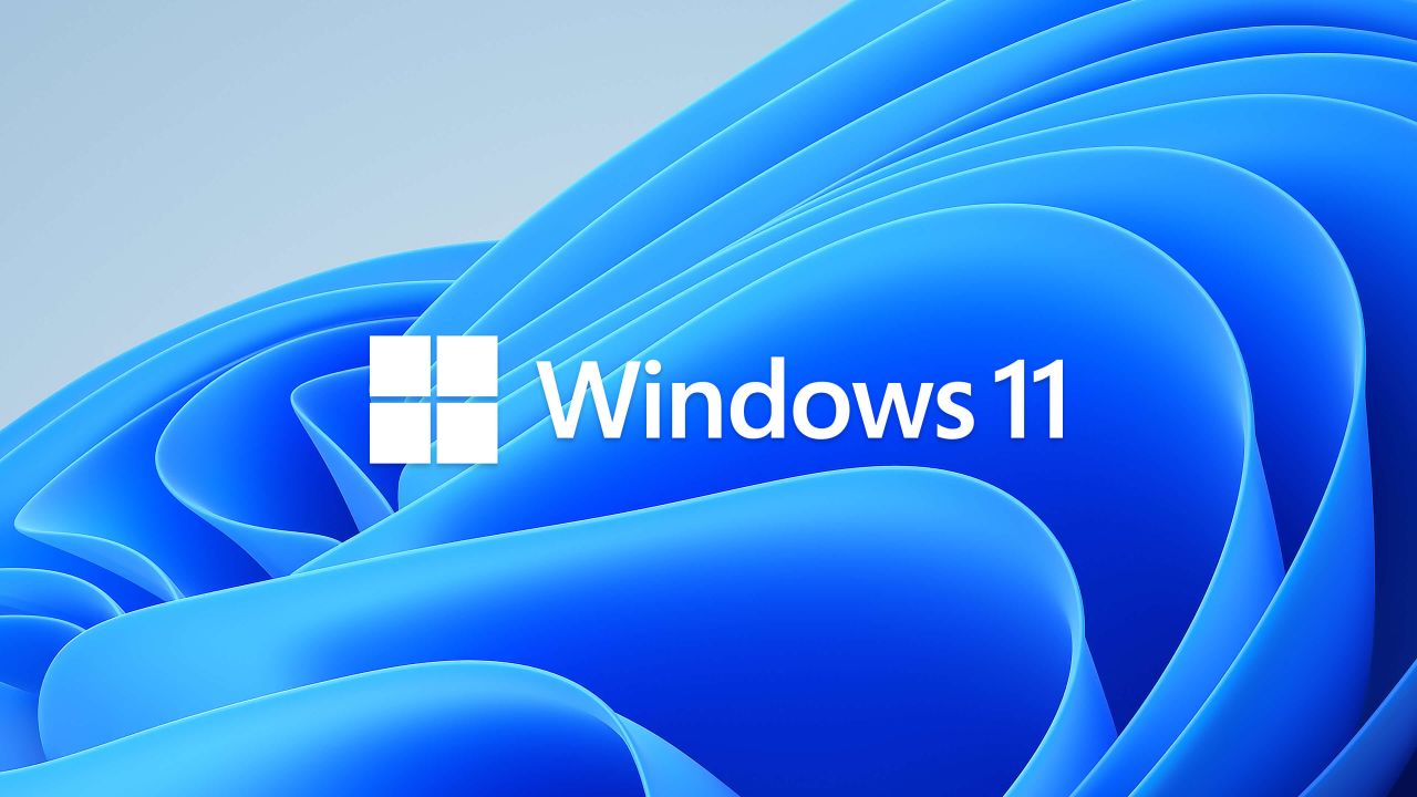 Windows 11 Wallpaper 4K, Stock, Official, Blue background, Abstract