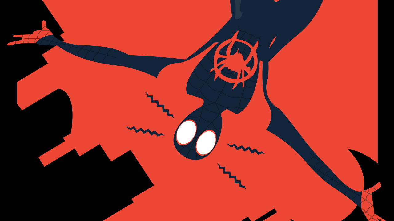 Miles Morales Wallpaper 4K, Spider-Man, Minimal art, Marvel Superheroes