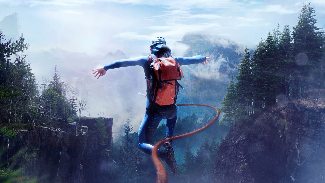 canyoning life outdoor activities sports jumping forest