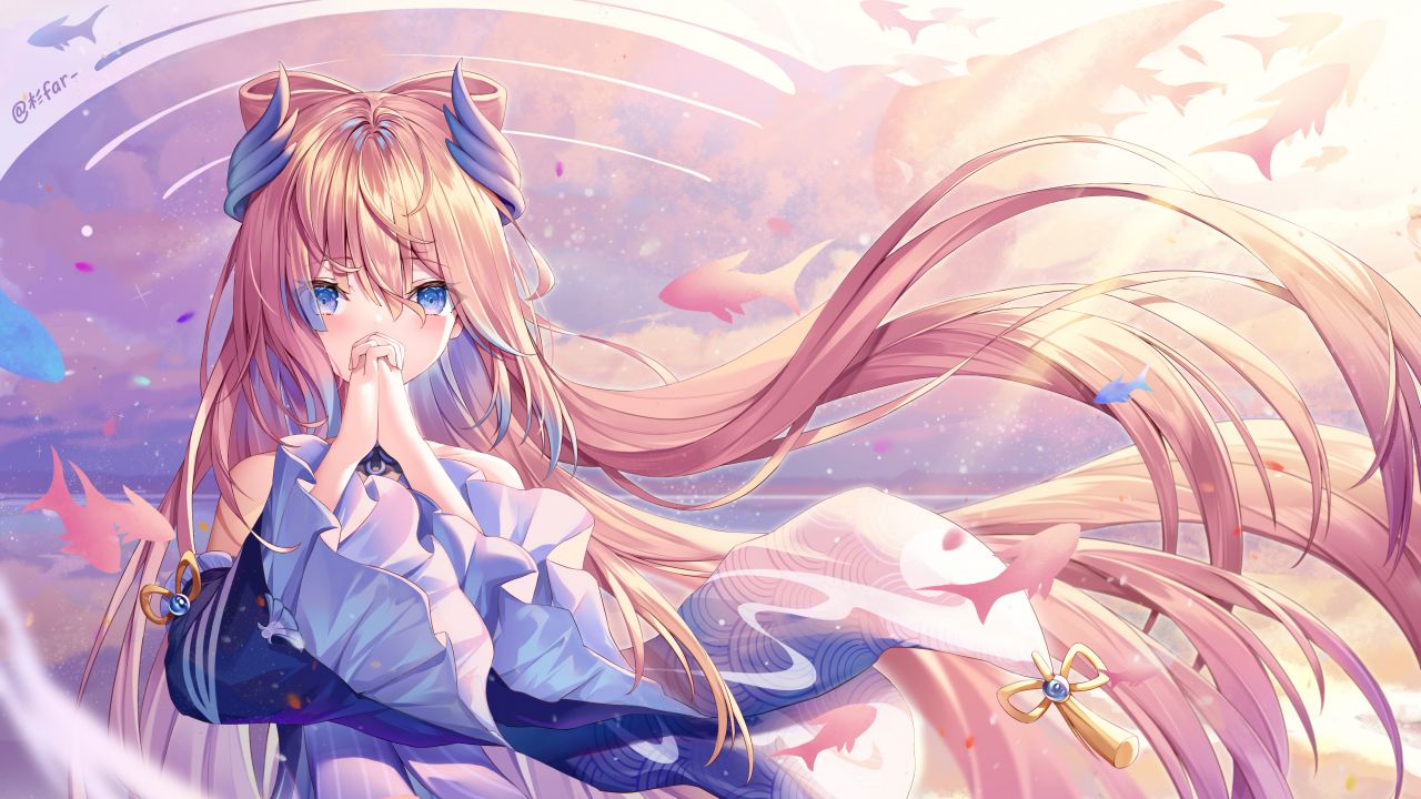 sangonomiya kokomi genshin impact anime girl 5k