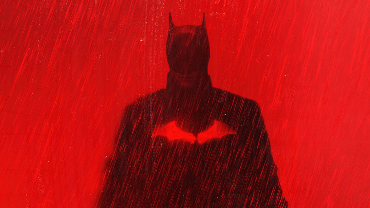the batman 2022 movies dc comics red background