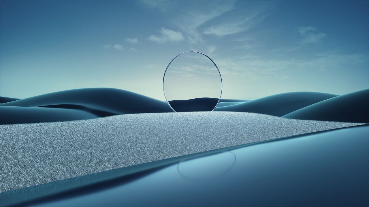 Mirror Wallpaper 4K, Surreal, Clear sky, Blue, Fusion, Graphics CGI, #748