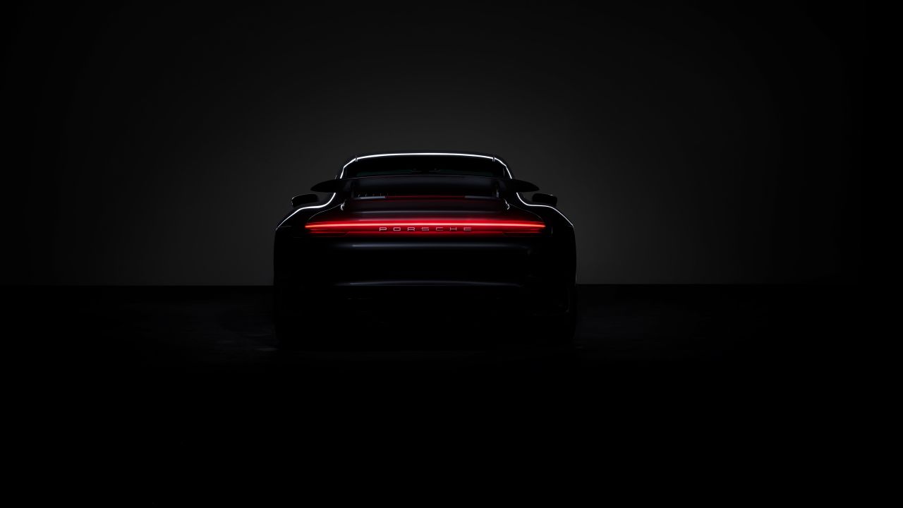 porsche 911 turbo s black background amoled pitch black