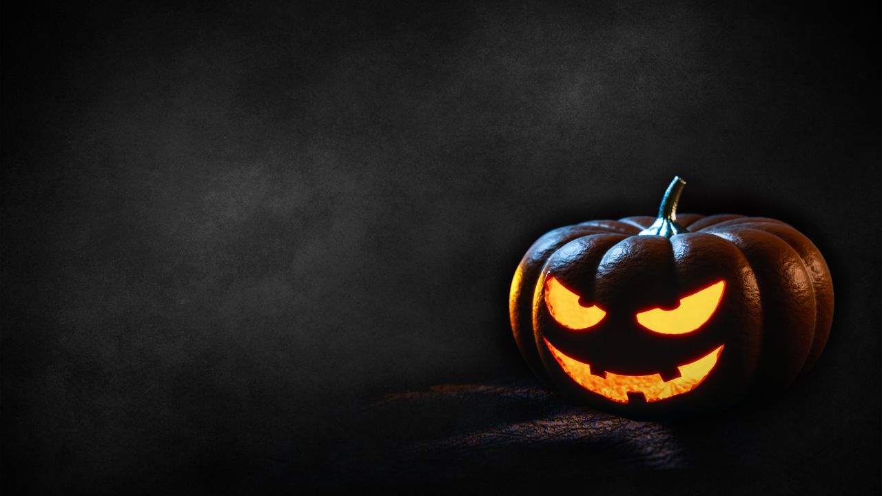 halloween pumpkin scary dark glowing