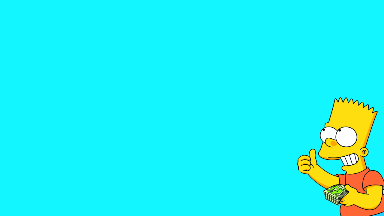 Bart Simpson Wallpaper 4K, 8K, The Simpsons, Cyan background