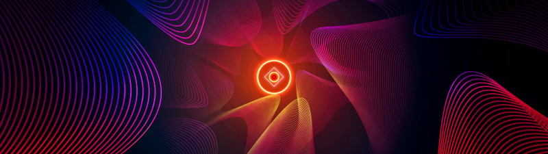 Abstract background, Glowing, Shapes, Waves