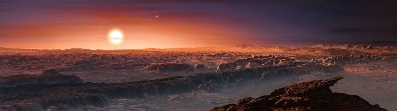 Sunset, Proxima Centauri, Planet, Surface, 5K, 8K