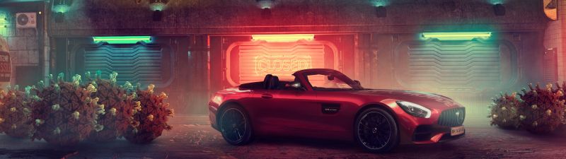 Mercedes-AMG GT Roadster, Futuristic, Sports cars, 5K, 8K