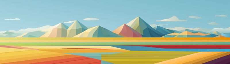 Landscape, MacBook Pro, Stock, Abstract background, Colorful background, Mountains, Multicolor, 5K, Aesthetic